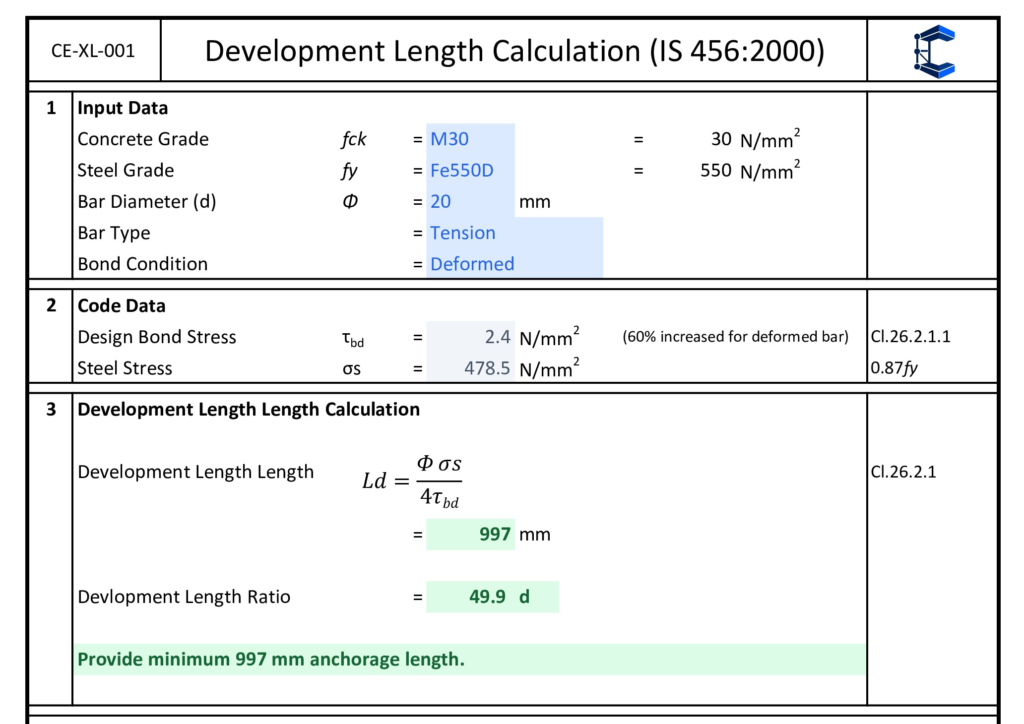 Development Length Calculator